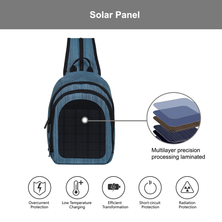 HAWEEL 5V Solar Panel Power Single & Double Shoulder Backpack Bag