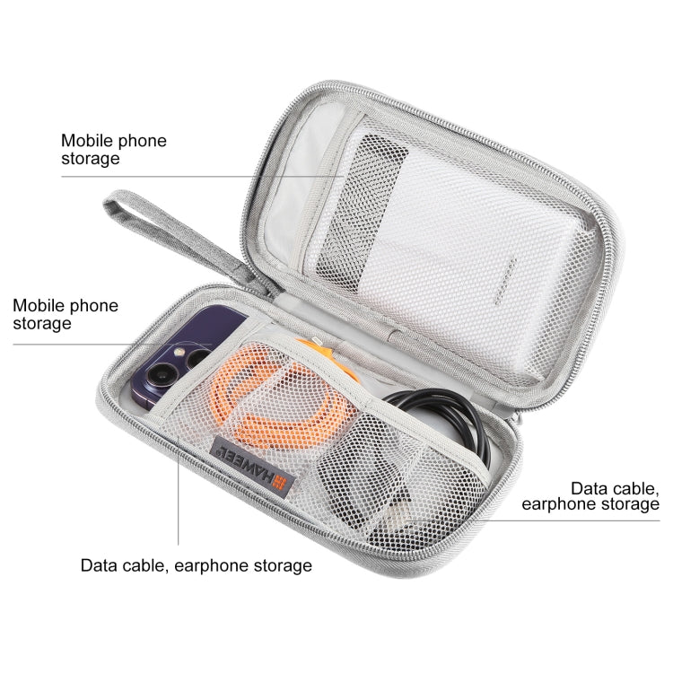 HAWEEL Electronic Organizer Storage Bag for Cellphones, Power Bank, Cables, Mouse, Earphones