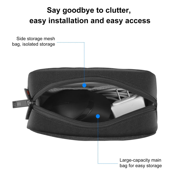 HAWEEL Electronic Organizer Storage Bag for Charger, Power Bank, Cables, Mouse, Earphones, Size: S