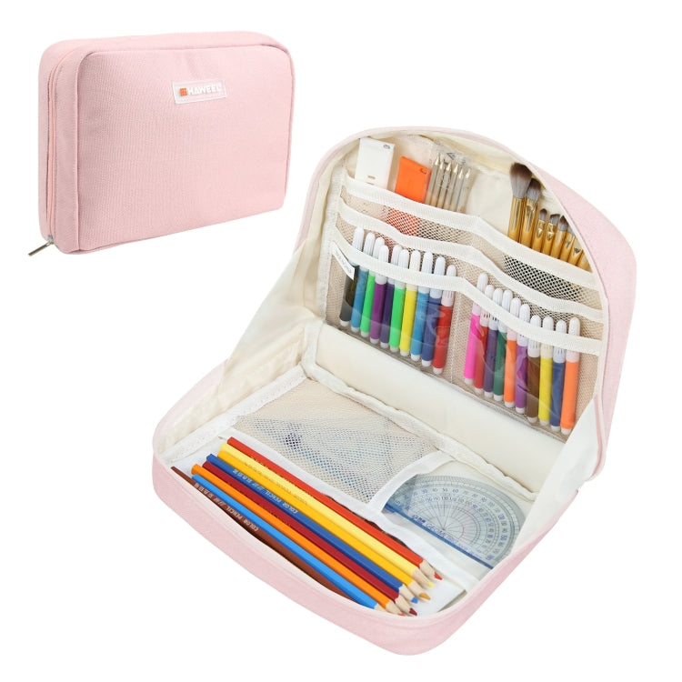HAWEEL Large-capacity Pencil Case Storage Organizer Canvas Cosmetic Bag