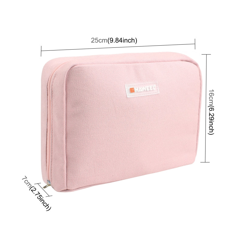 HAWEEL Large-capacity Pencil Case Storage Organizer Canvas Cosmetic Bag