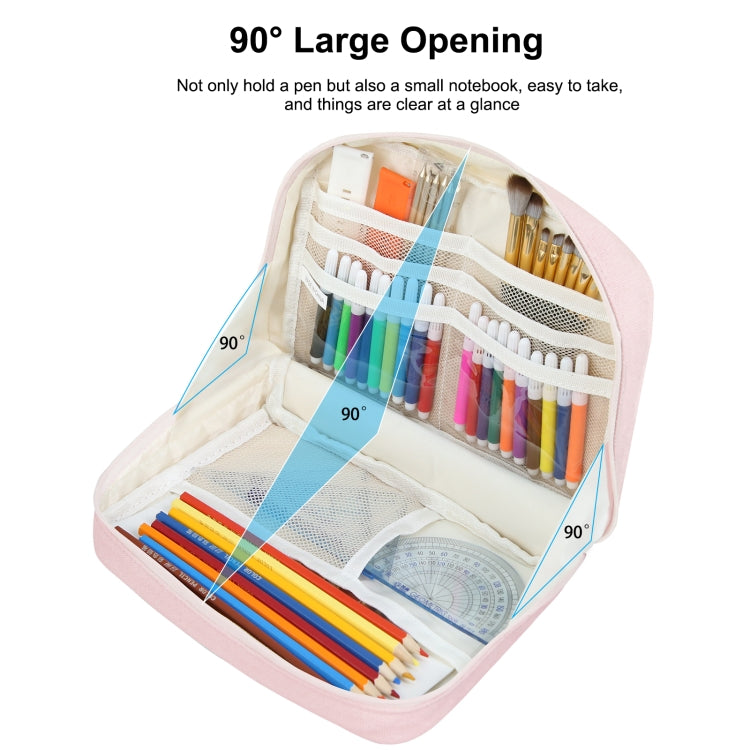 HAWEEL Large-capacity Pencil Case Storage Organizer Canvas Cosmetic Bag