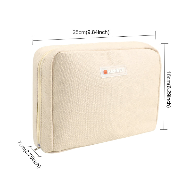 HAWEEL Large-capacity Pencil Case Storage Organizer Canvas Cosmetic Bag