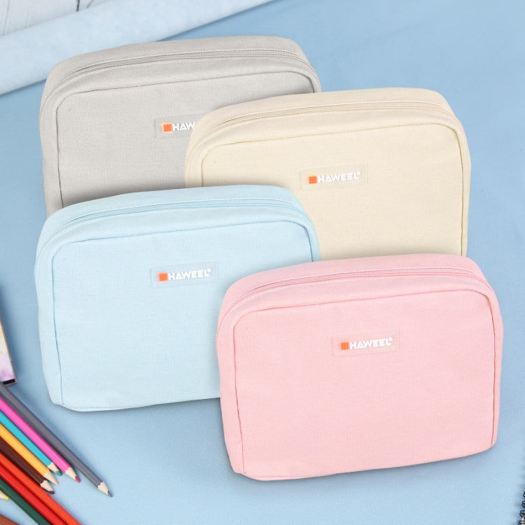 HAWEEL Large-capacity Pencil Case Storage Organizer Canvas Cosmetic Bag