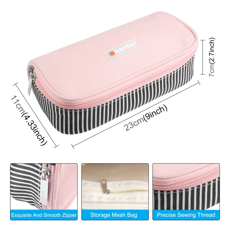 HAWEEL Pencil Case Cosmetic Storage Organizer Canvas Glasses Bag