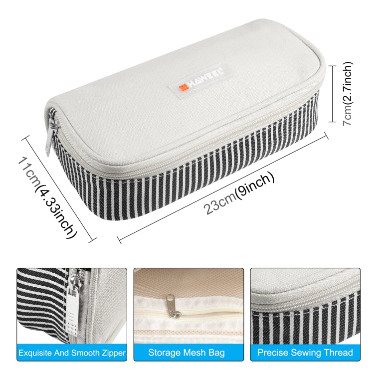 HAWEEL Pencil Case Cosmetic Storage Organizer Canvas Glasses Bag
