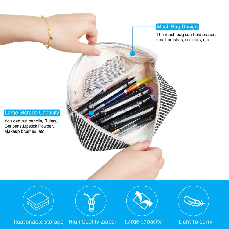 HAWEEL Pencil Case Cosmetic Storage Organizer Canvas Glasses Bag