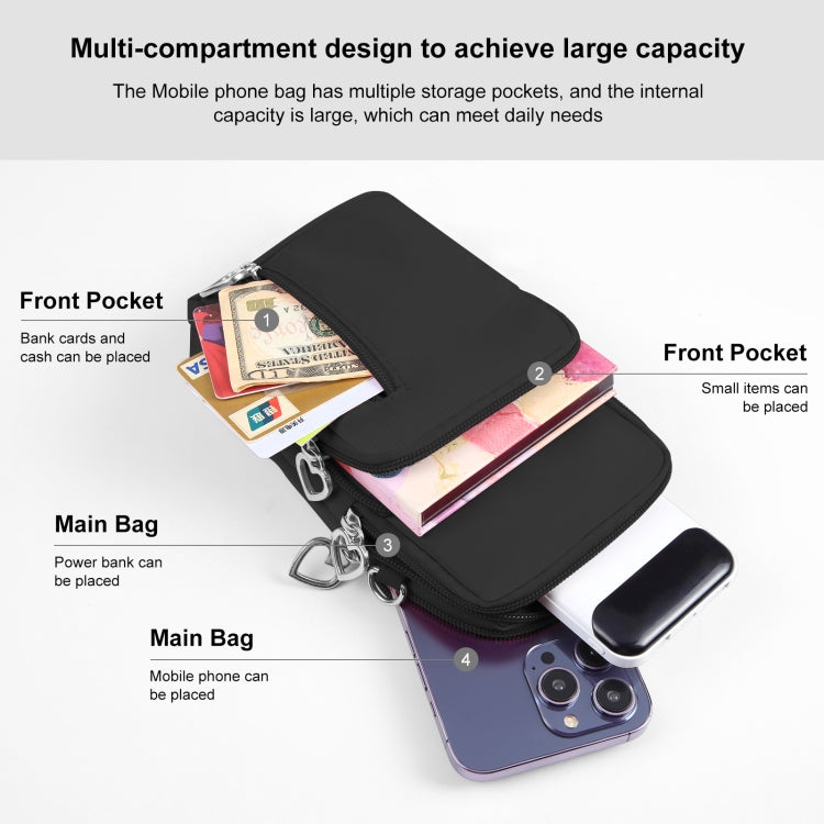 HAWEEL Mini Crossbody Vertical Zipper Pouch Phone Case Bag