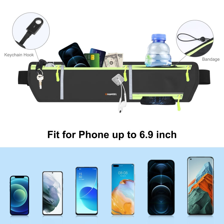 HAWEEL Running Belt Waist Fanny Pack Bag Sports Waterproof Waist Phone Pocket