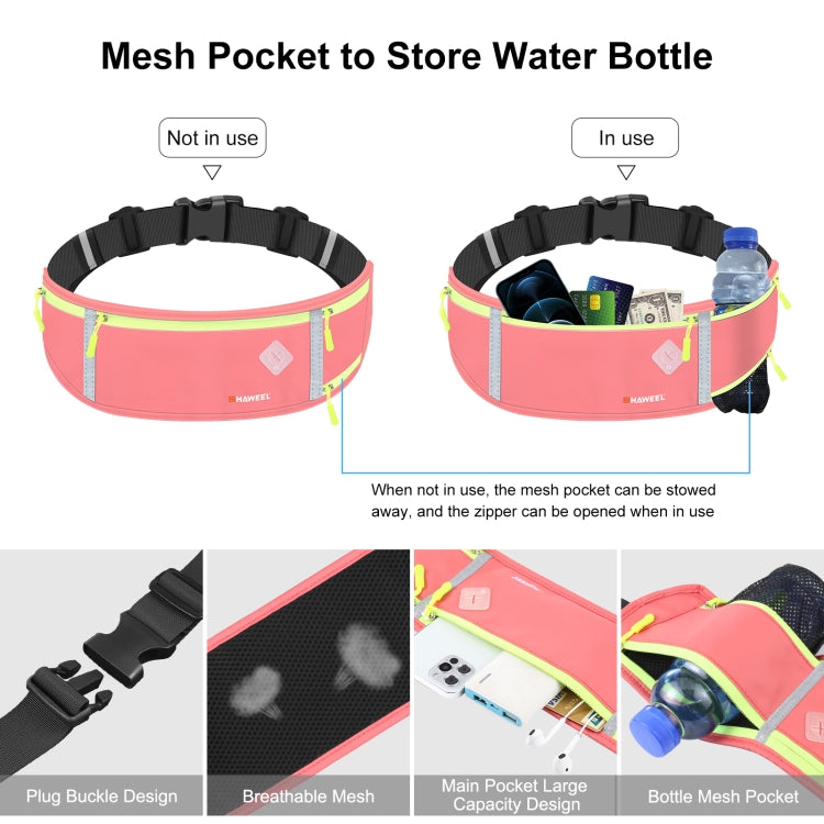 HAWEEL Running Belt Waist Fanny Pack Bag Sports Waterproof Waist Phone Pocket