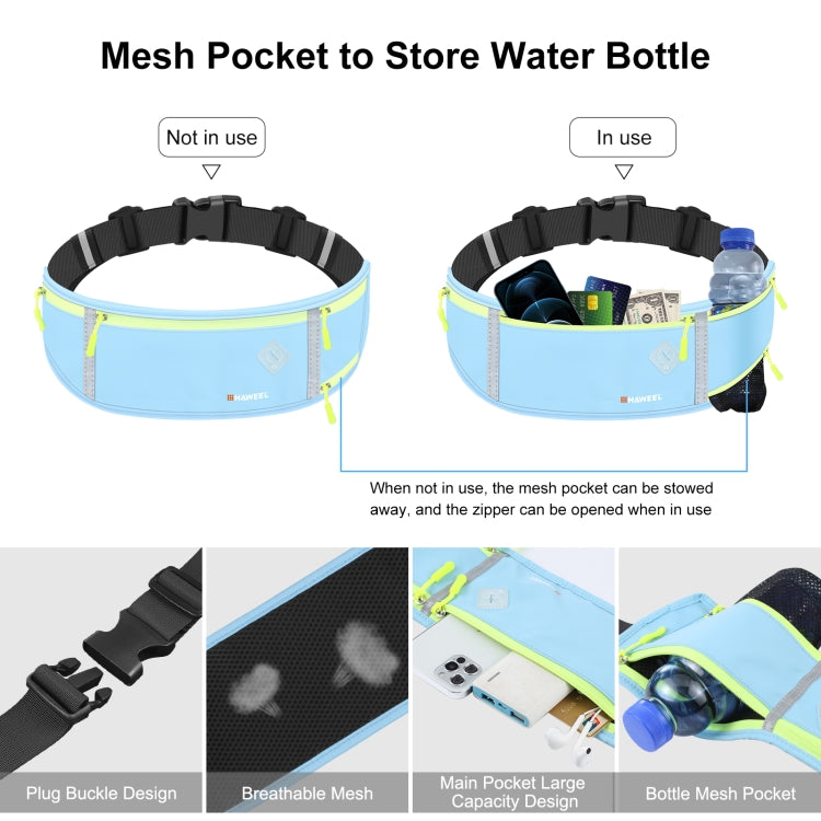 HAWEEL Running Belt Waist Fanny Pack Bag Sports Waterproof Waist Phone Pocket