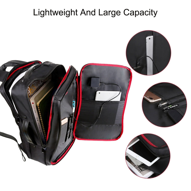 HAWEEL Flexible Solar Panel 12W Power Backpack Laptop Bag with Handle and USB Charging Port(Black)