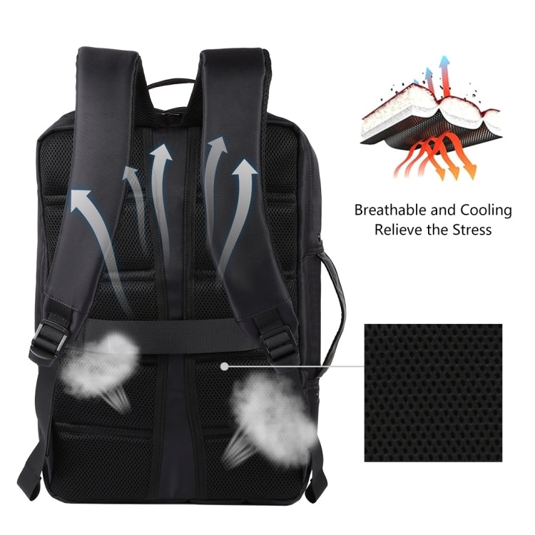 HAWEEL Flexible Solar Panel 12W Power Backpack Laptop Bag with Handle and USB Charging Port(Black)