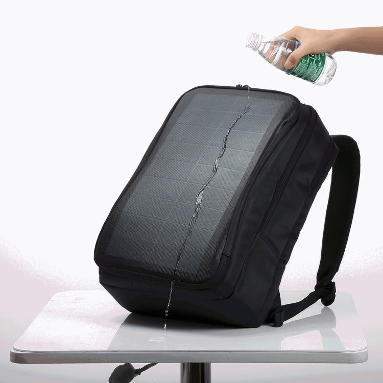 HAWEEL Flexible Solar Panel 12W Power Backpack Laptop Bag with Handle and USB Charging Port(Black)