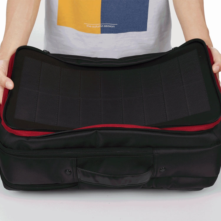 HAWEEL Flexible Solar Panel 12W Power Backpack Laptop Bag with Handle and USB Charging Port(Black)