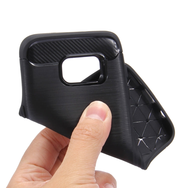 HAWEEL for Galaxy S7 / G930 Brushed Carbon Fiber Texture Shockproof TPU Protective Case