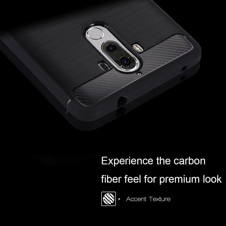 HAWEEL For Huawei  Mate 9 Brushed Carbon Fiber Texture Shockproof TPU Protective Case(Black)