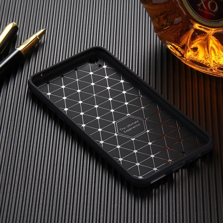 HAWEEL for OPPO R9 Brushed Carbon Fiber Texture Shockproof TPU Protective Case(Black)