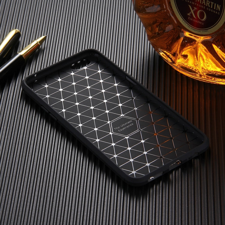 HAWEEL for OPPO R9s Brushed Carbon Fiber Texture Shockproof TPU Protective Case(Black)