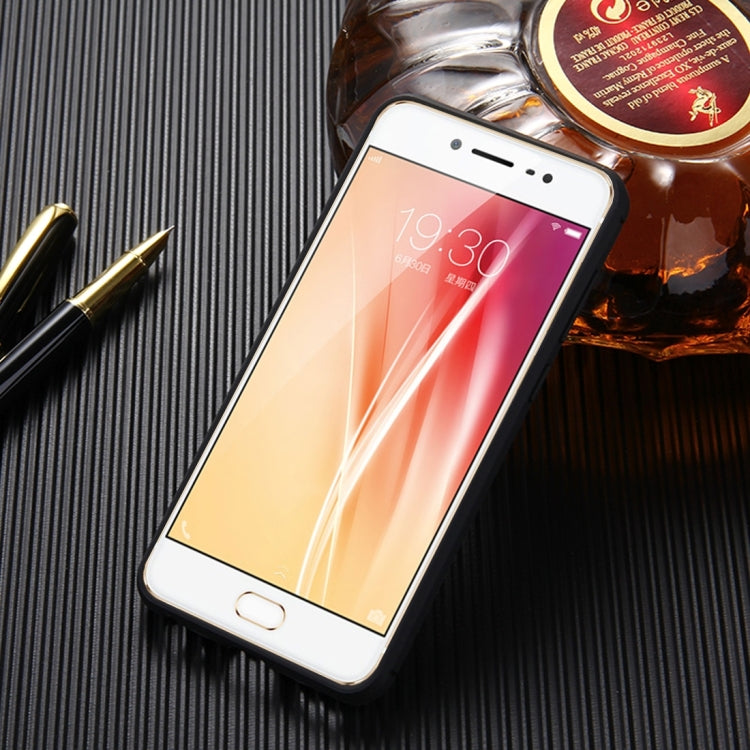 HAWEEL for Vivo X7 Brushed Carbon Fiber Texture Shockproof TPU Protective Case(Black)