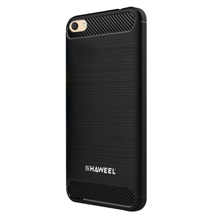 HAWEEL for Vivo X7 Plus Brushed Carbon Fiber Texture Shockproof TPU Protective Case
