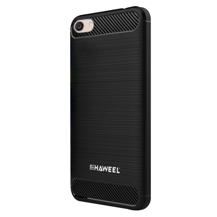 HAWEEL for Vivo X9 Brushed Carbon Fiber Texture Shockproof TPU Protective Case