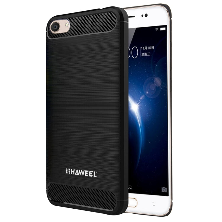 HAWEEL for Vivo X9 Brushed Carbon Fiber Texture Shockproof TPU Protective Case