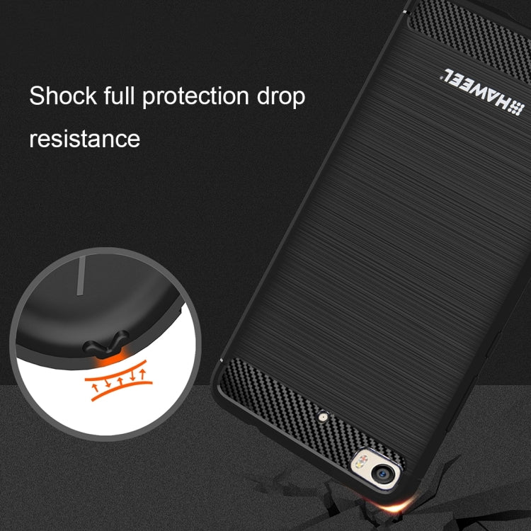 HAWEEL for  Xiaomi MI 5s Brushed Carbon Fiber Texture Shockproof TPU Protective Case(Black)