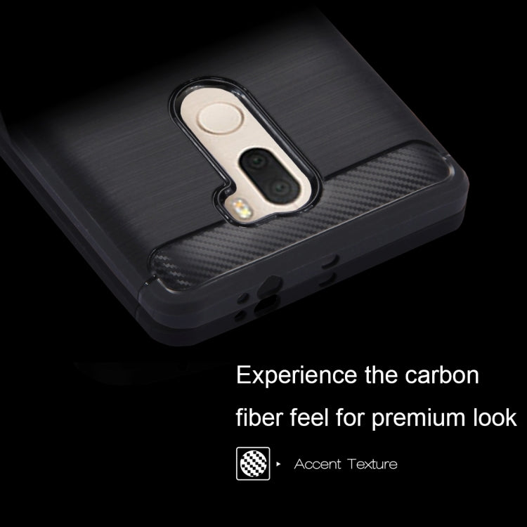 HAWEEL for  Xiaomi MI 5s Plus Brushed Carbon Fiber Texture Shockproof TPU Protective Case(Black)