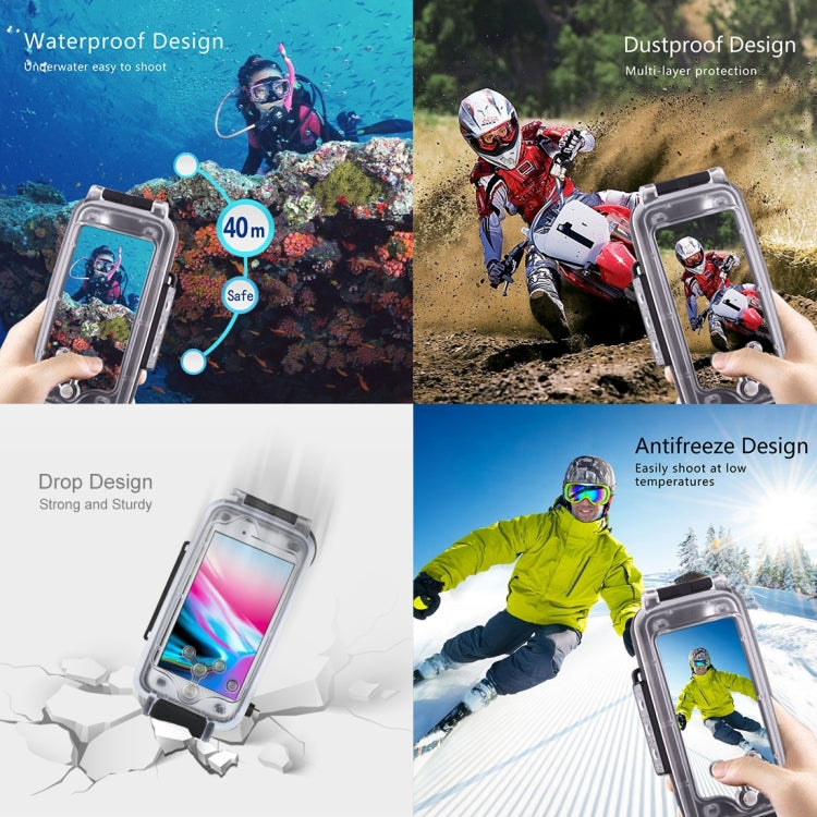 [UAE Warehouse] HAWEEL 40m/130ft Diving Case for iPhone 7 & 8, Photo Video Taking Underwater Housing Cover