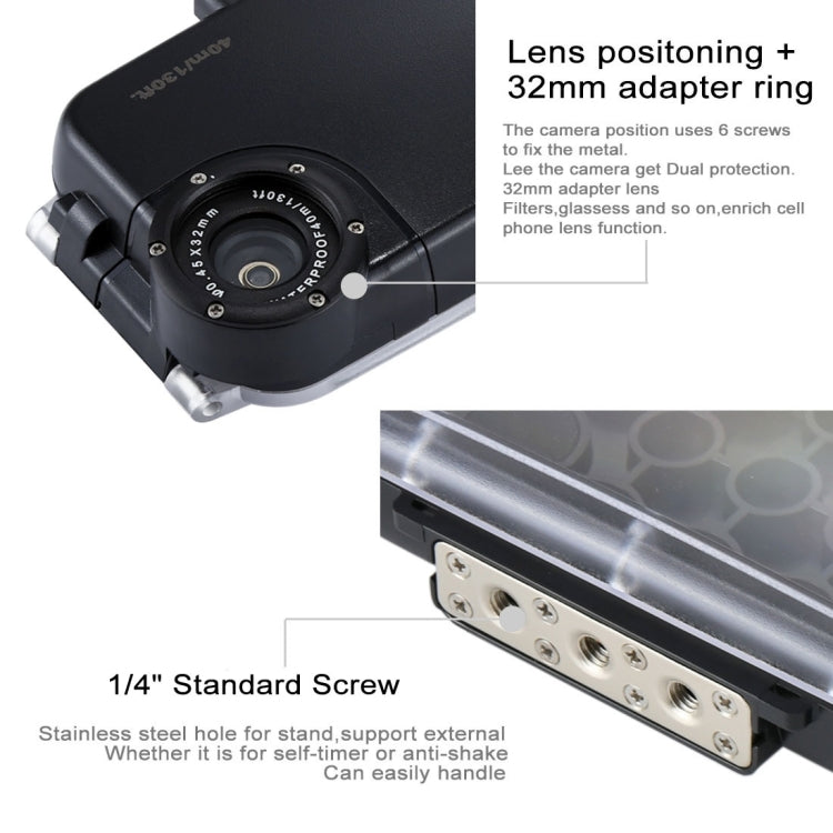 [UAE Warehouse] HAWEEL 40m/130ft Diving Case for iPhone 7 & 8, Photo Video Taking Underwater Housing Cover