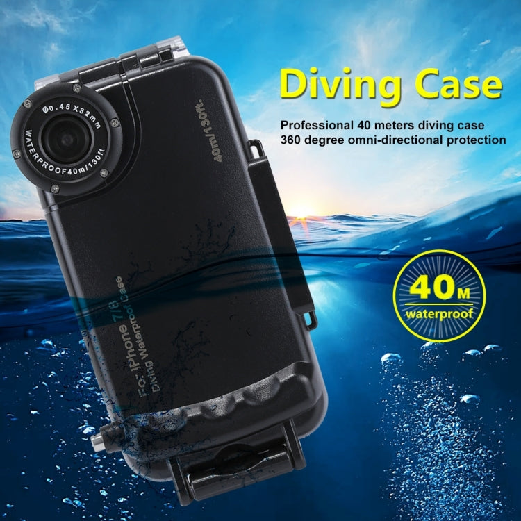 [UAE Warehouse] HAWEEL 40m/130ft Diving Case for iPhone 7 & 8, Photo Video Taking Underwater Housing Cover