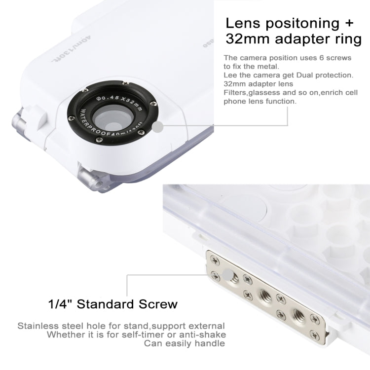 [UAE Warehouse] HAWEEL 40m/130ft Diving Case for iPhone 7 & 8, Photo Video Taking Underwater Housing Cover