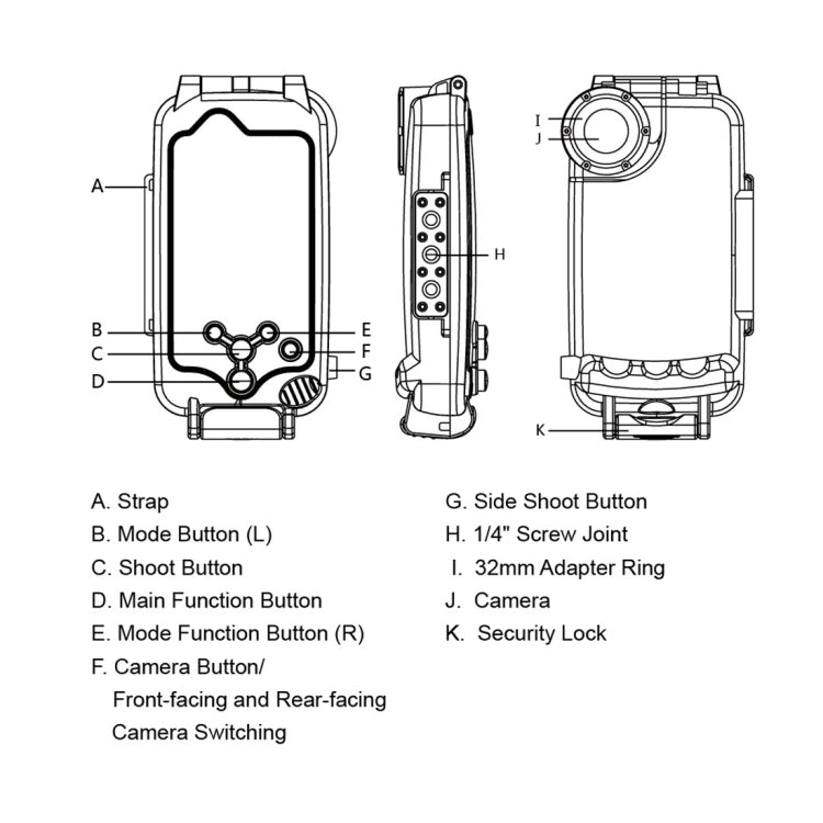 [UAE Warehouse] HAWEEL 40m/130ft Diving Case for iPhone 7 & 8, Photo Video Taking Underwater Housing Cover