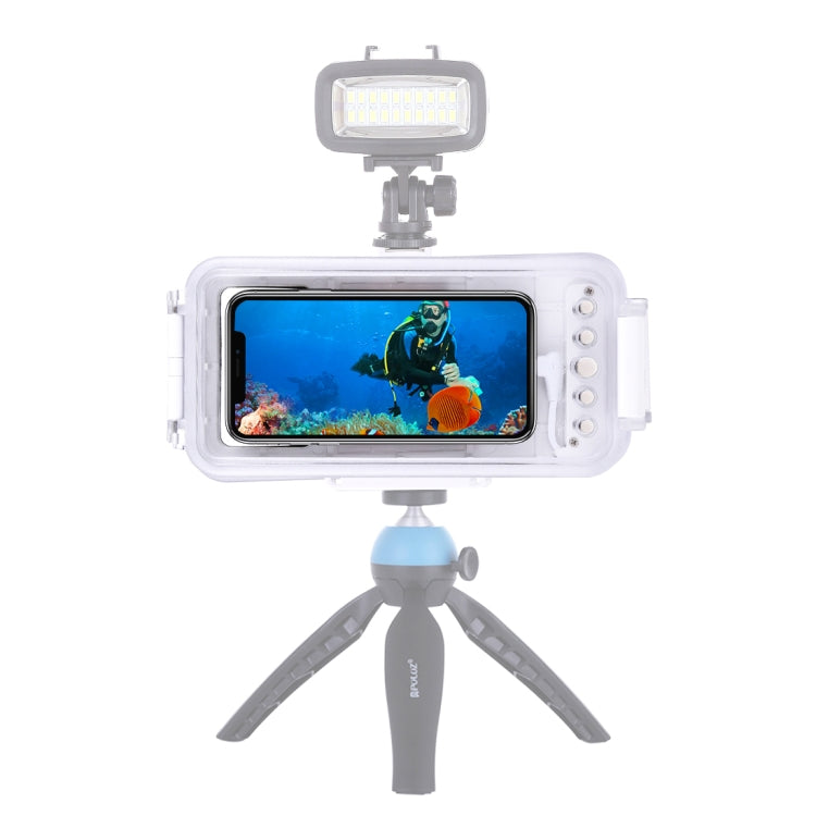 HAWEEL 45m Waterproof Diving Case Housing Photo Video Taking Underwater Cover for iPhone 12 Series, iPhone 11 Series, iPhone X Series, iPhone 8 & 7, iPhone 6s, iOS 13.0 or Above Version iPhone(White)