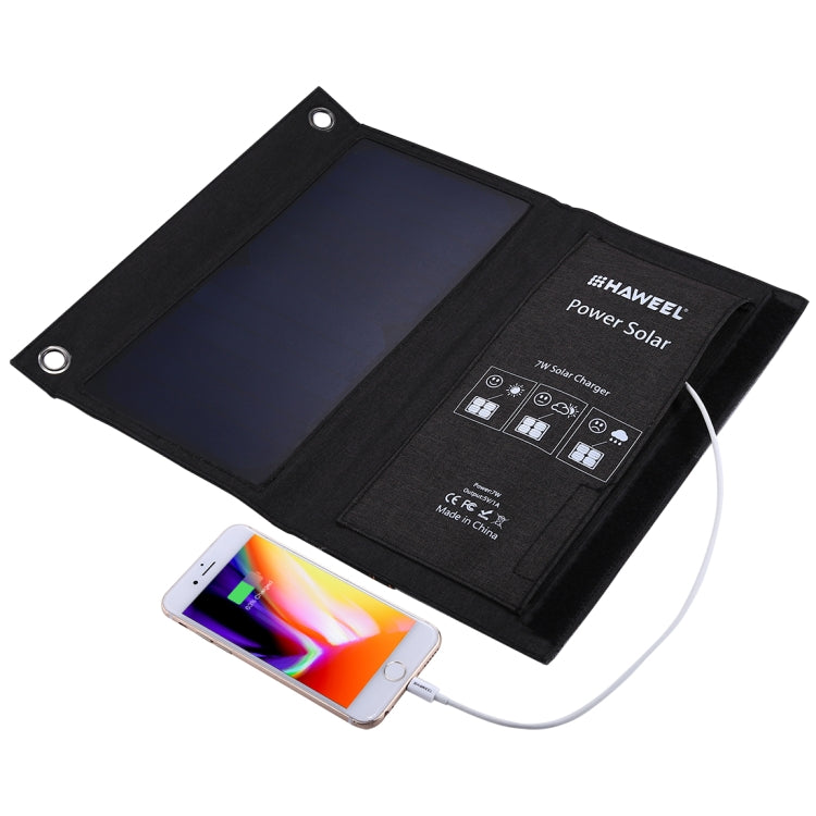 HAWEEL 7W Foldable Solar Panel Charger with USB Port