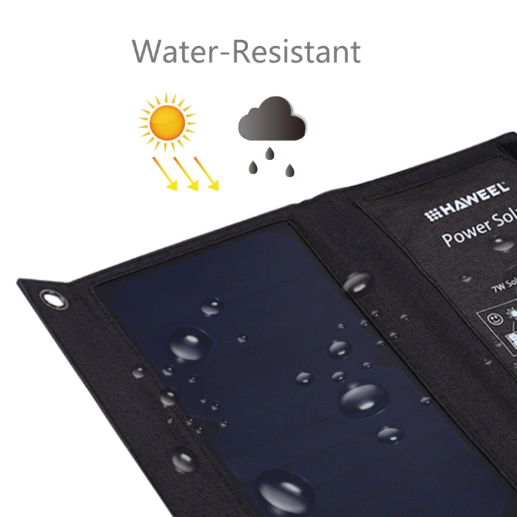 HAWEEL 7W Foldable Solar Panel Charger with USB Port
