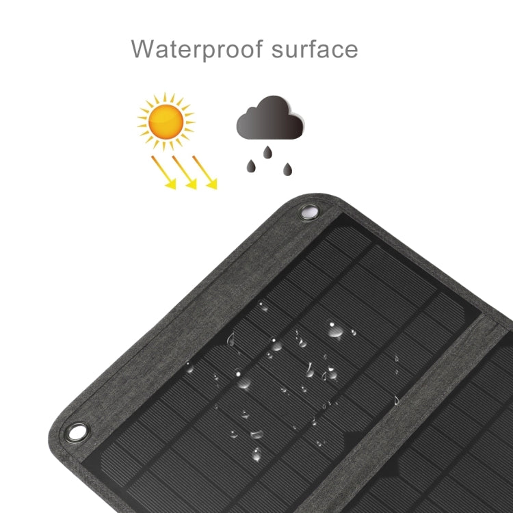 HAWEEL 14W Foldable Solar Panel Charger with 5V / 2.4A Max Dual USB Ports