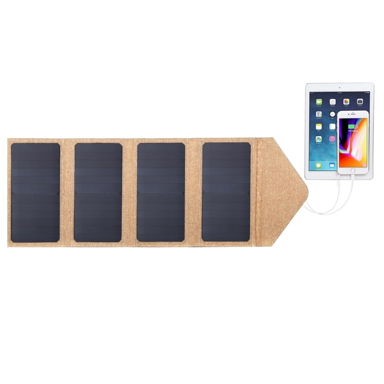 HAWEEL 28W Foldable Solar Panel Charger with 5V 2.9A Max Dual USB Ports(Yellow)