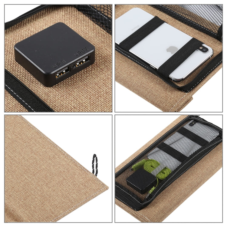 HAWEEL 28W Foldable Solar Panel Charger with 5V 2.9A Max Dual USB Ports(Yellow)
