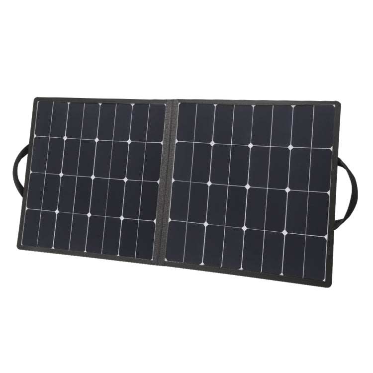 HAWEEL 100W Portable Foldable Solar Charger Outdoor Travel Rechargeable Folding Bag with 2 Solar Panels & USB Port & Handle, Size: L