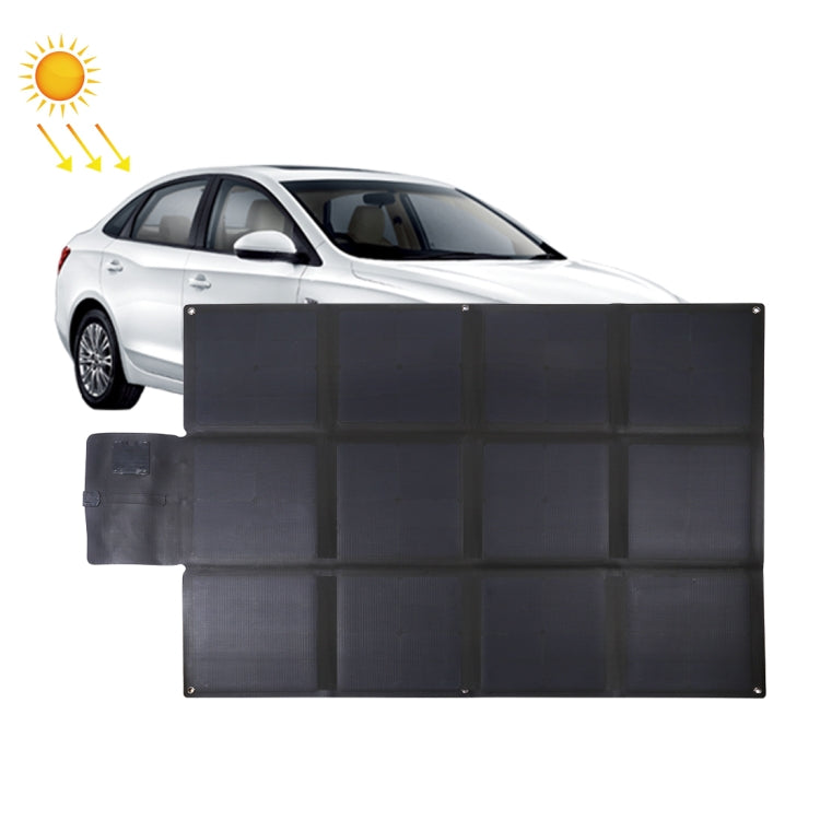 HAWEEL 150W 12-Fold ETFE Solar Panel Charger with 5V / 4.8A USB Port + DC Output(Black)