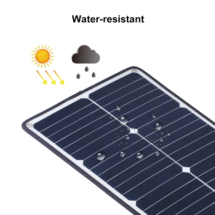 HAWEEL 3 PCS 20W Monocrystalline Silicon Solar Power Panel Charger, with USB Port & Holder & Tiger Clip, Support QC3.0 and AFC(Black)