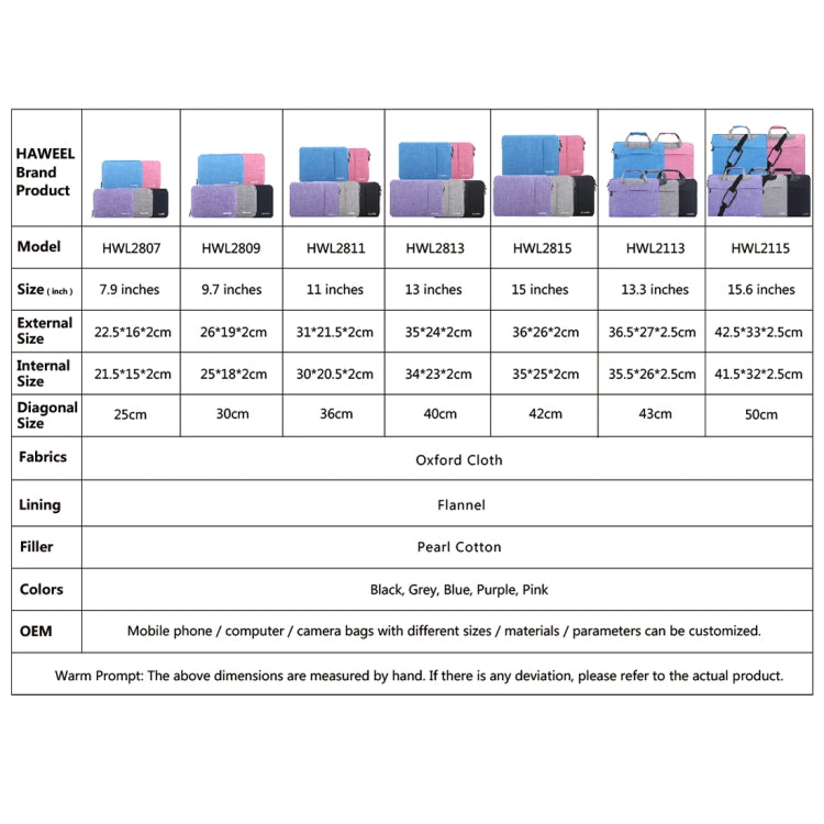 HAWEEL 15.0 inch Sleeve Case Zipper Briefcase Laptop Carrying Bag, For Macbook, Samsung, Lenovo, Sony, DELL Alienware, CHUWI, ASUS, HP, 15 inch and Below Laptops