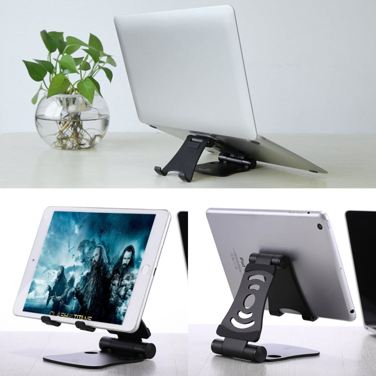 HAWEEL 360 Degree Rotation Foldable Adjustable Pivot Aluminium Desktop Holder, For iPad, iPhone, Galaxy, Huawei, Xiaomi, HTC, Sony, and other Mobile Phones, Laptops or Tablets