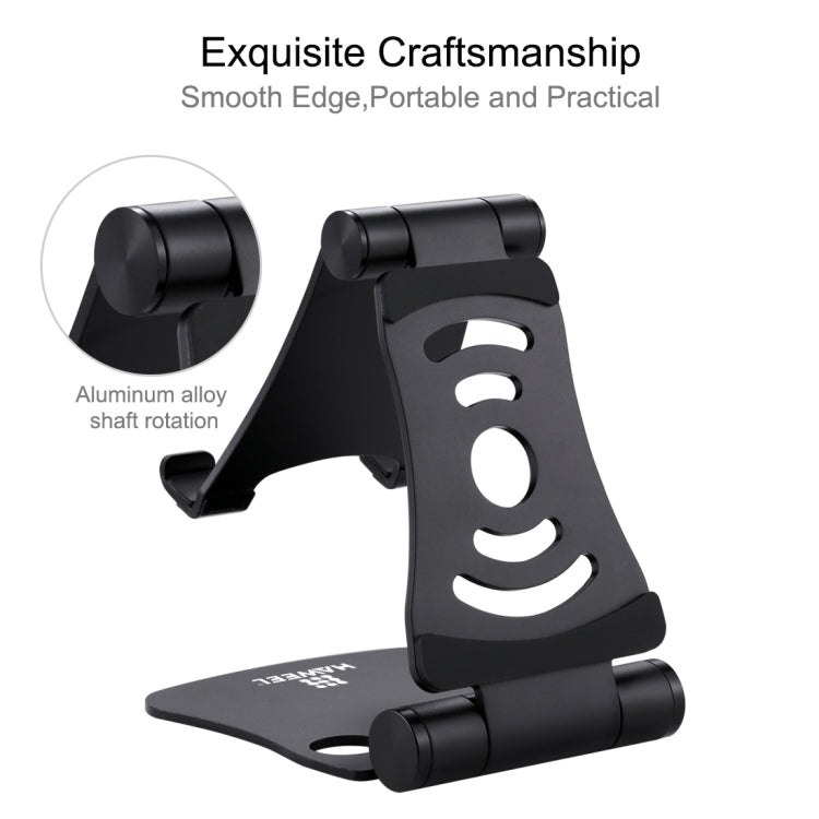 HAWEEL 360 Degree Rotation Foldable Adjustable Pivot Aluminium Desktop Holder, For iPad, iPhone, Galaxy, Huawei, Xiaomi, HTC, Sony, and other Mobile Phones, Laptops or Tablets