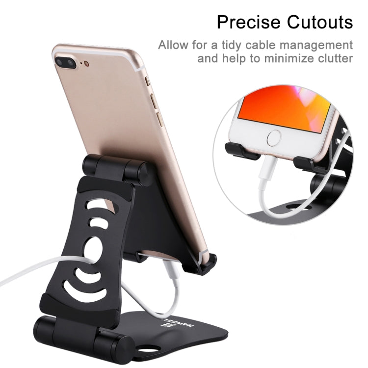 HAWEEL 360 Degree Rotation Foldable Adjustable Pivot Aluminium Desktop Holder, For iPad, iPhone, Galaxy, Huawei, Xiaomi, HTC, Sony, and other Mobile Phones, Laptops or Tablets