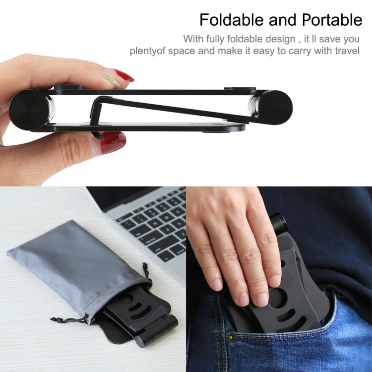 HAWEEL 360 Degree Rotation Foldable Adjustable Pivot Aluminium Desktop Holder, For iPad, iPhone, Galaxy, Huawei, Xiaomi, HTC, Sony, and other Mobile Phones, Laptops or Tablets