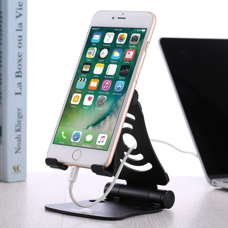 HAWEEL 360 Degree Rotation Foldable Adjustable Pivot Aluminium Desktop Holder, For iPad, iPhone, Galaxy, Huawei, Xiaomi, HTC, Sony, and other Mobile Phones, Laptops or Tablets