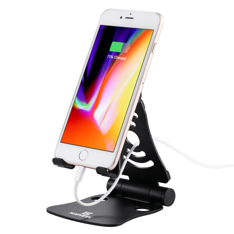 HAWEEL 360 Degree Rotation Foldable Adjustable Pivot Aluminium Desktop Holder, For iPad, iPhone, Galaxy, Huawei, Xiaomi, HTC, Sony, and other Mobile Phones, Laptops or Tablets